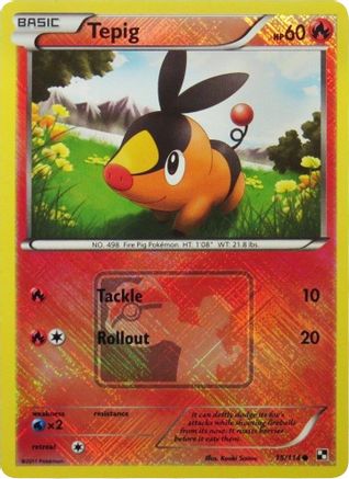 Tepig - 15/114 (League Promo) (15) Reverse Holofoil [League & Championship Cards] Pokemon Single Pokémon