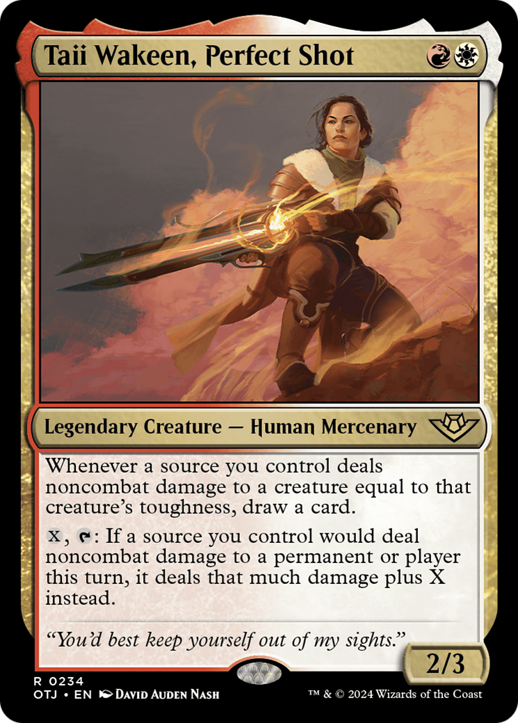Taii Wakeen, Perfect Shot (OTJ-234) [Outlaws of Thunder Junction] Foil MTG Single Wizards of the Coast