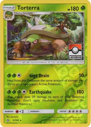 Torterra - 9/156 (Pokemon League) Reverse Holofoil [Promos: League & Championship Cards] Pokemon Single Pokémon