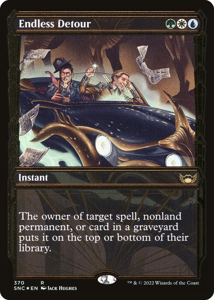 Endless Detour (Gilded Foil) (SNC-370) [Streets of New Capenna] (Showcase) Foil MTG Single Wizards of the Coast