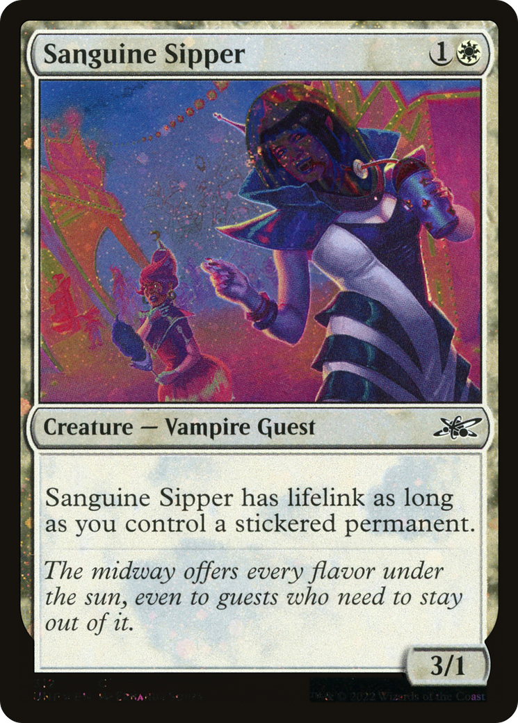 Sanguine Sipper (Galaxy Foil) (UNF-312) [Unfinity] Foil MTG Single Wizards of the Coast