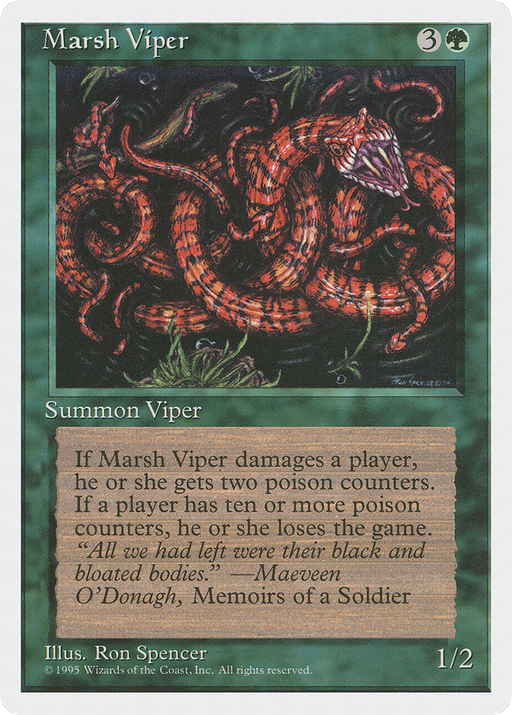 Marsh Viper (4ED-263) [Fourth Edition] MTG Single Wizards of the Coast