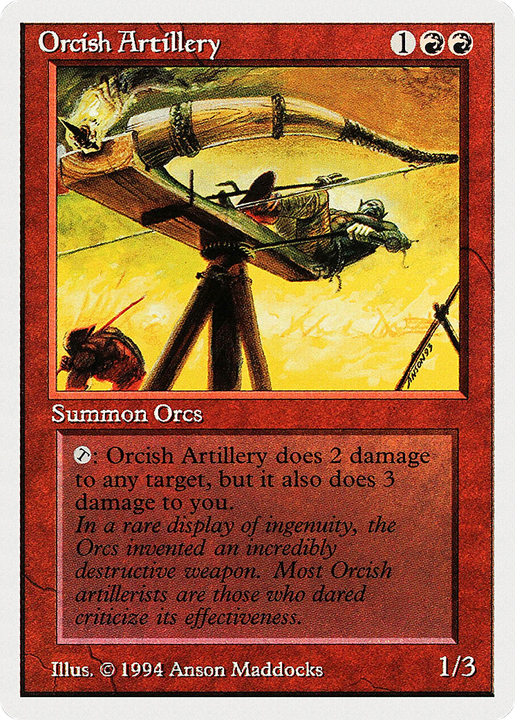 Orcish Artillery (SUM-168) [Misc] Summer Magic / Edgar MTG Single Wizards of the Coast
