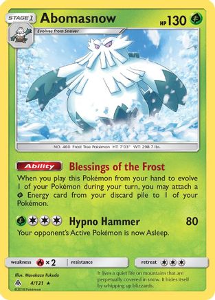 Abomasnow (/131) [SM: Forbidden Light] Pokemon Single Pokémon