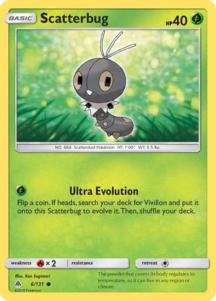 Scatterbug (6) (/131) Reverse Holofoil [SM: Forbidden Light] Pokemon Single Pokémon