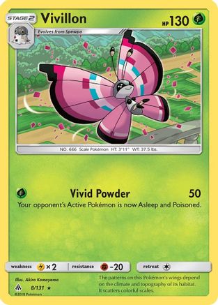 Vivillon (/131) Reverse Holofoil [SM: Forbidden Light] Pokemon Single Pokémon
