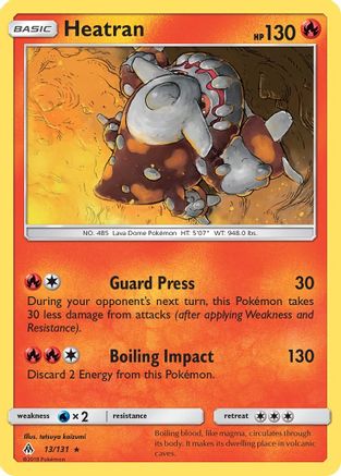 Heatran (/131) Reverse Holofoil [SM: Forbidden Light] Pokemon Single Pokémon