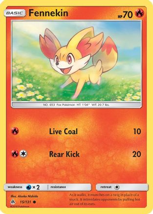 Fennekin (15/131) Reverse Holofoil [SM: Forbidden Light] Pokemon Single Pokémon