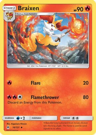 Braixen (/131) [SM: Forbidden Light] Pokemon Single Pokémon