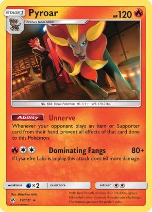Pyroar (/131) Reverse Holofoil [SM: Forbidden Light] Pokemon Single Pokémon