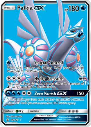 Palkia GX (Full Art) (/131) Holofoil [SM: Forbidden Light] Pokemon Single Pokémon
