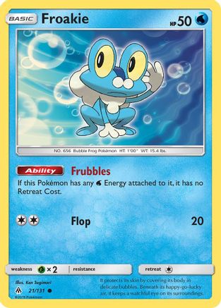 Froakie (21) (/131) Reverse Holofoil [SM: Forbidden Light] Pokemon Single Pokémon
