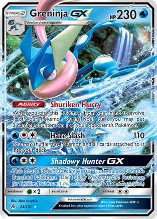 Greninja GX (24/131) Holofoil [SM: Forbidden Light] Pokemon Single Pokémon