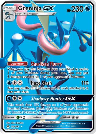 Greninja GX (Full Art) (/131) Holofoil [SM: Forbidden Light] Pokemon Single Pokémon