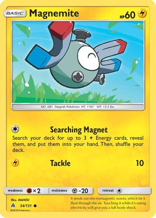Magnemite (34/131) Reverse Holofoil [SM: Forbidden Light] Pokemon Single Pokémon