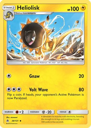 Heliolisk (/131) Reverse Holofoil [SM: Forbidden Light] Pokemon Single Pokémon