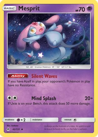 Mesprit (42/131) Reverse Holofoil [SM: Forbidden Light] Pokemon Single Pokémon