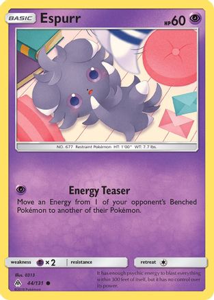 Espurr (44/131) Reverse Holofoil [SM: Forbidden Light] Pokemon Single Pokémon