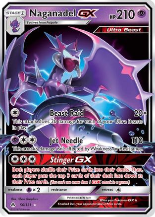 Naganadel GX (56/131) Holofoil [SM: Forbidden Light] Pokemon Single Pokémon