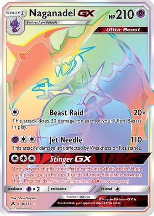 Naganadel GX (Secret) (/131) Holofoil [SM: Forbidden Light] Pokemon Single Pokémon