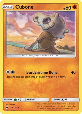 Cubone (57/131) [SM: Forbidden Light] Pokemon Single Pokémon