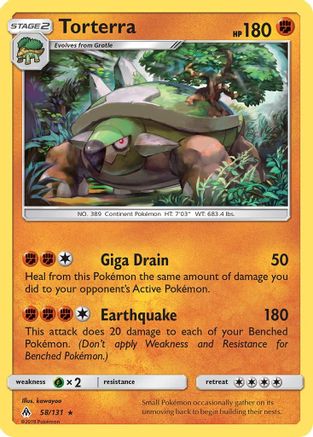 Torterra (58/131) Reverse Holofoil [SM: Forbidden Light] Pokemon Single Pokémon