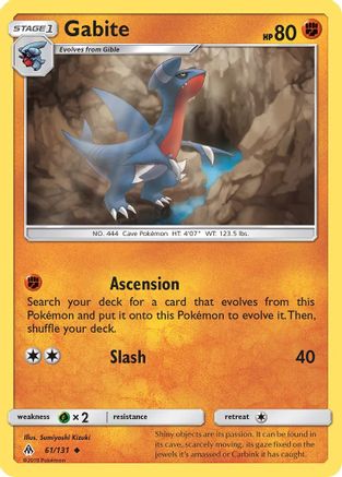 Gabite (61/131) Reverse Holofoil [SM: Forbidden Light] Pokemon Single Pokémon
