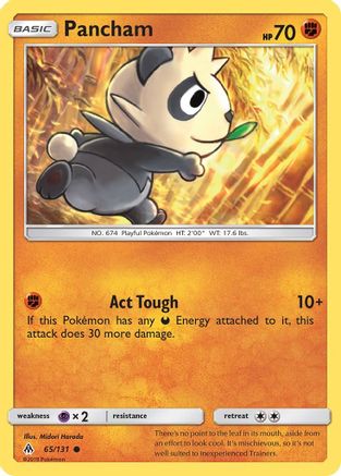 Pancham (/131) Reverse Holofoil [SM: Forbidden Light] Pokemon Single Pokémon