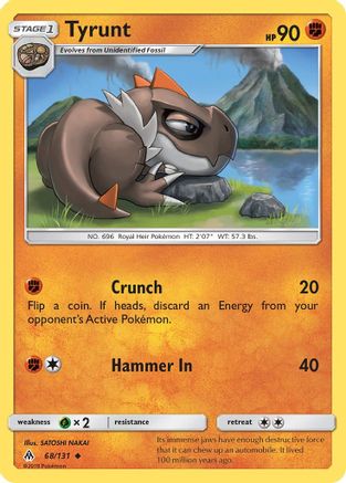 Tyrunt (68/131) [SM: Forbidden Light] Pokemon Single Pokémon