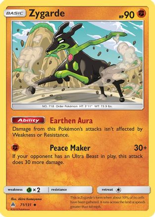 Zygarde (71) (/131) Reverse Holofoil [SM Forbidden Light] Pokemon Single Pokémon