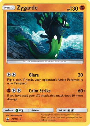 Zygarde (72) (/131) Reverse Holofoil [SM: Forbidden Light] Pokemon Single Pokémon