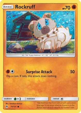 Rockruff (75/131) Reverse Holofoil [SM: Forbidden Light] Pokemon Single Pokémon
