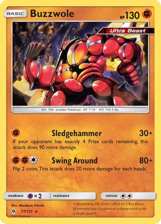 Buzzwole (77/131) - [SM: Forbidden Light] Pokemon Single Pokémon