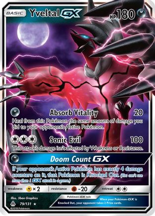 Yveltal GX (79/131) Holofoil [SM: Forbidden Light] Pokemon Single Pokémon
