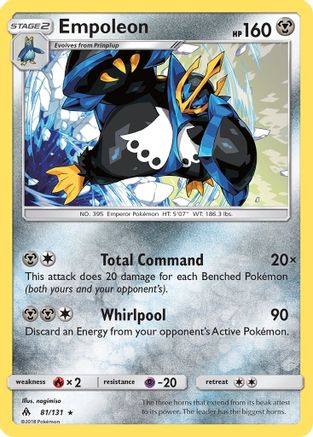 Empoleon (81/131) Holofoil [SM: Forbidden Light] Pokemon Single Pokémon