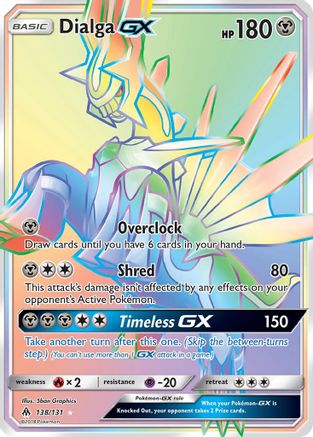 Dialga GX (Secret) (/131) Holofoil [SM: Forbidden Light] Pokemon Single Pokémon