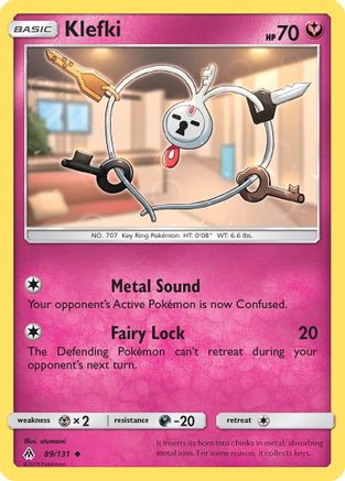 Klefki (89/131) Reverse Holofoil [SM: Forbidden Light] Pokemon Single Pokémon