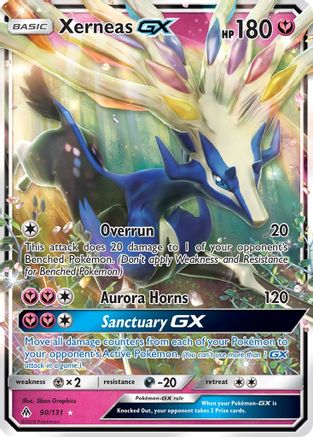Xerneas GX 90/131 Holofoil [SM: Forbidden Light] Pokemon Single Pokémon