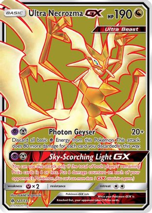 Ultra Necrozma GX (Full Art) (127/131) - [SM: Forbidden Light] Holofoil Pokemon Single Pokémon