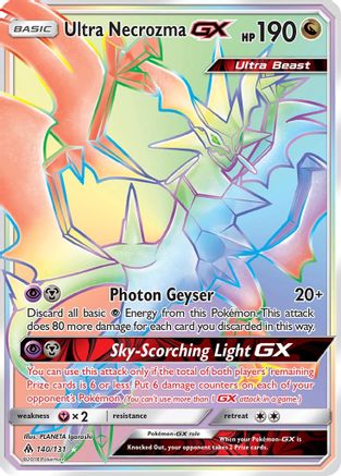 Ultra Necrozma GX (Secret) 140/131 Holofoil [SM: Forbidden Light] Pokemon Single Pokémon