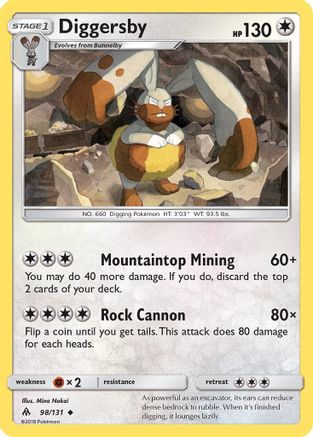 Diggersby (/131) Reverse Holofoil [SM: Forbidden Light] Pokemon Single Pokémon