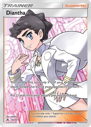 Diantha (Full Art) (/131) Holofoil [SM: Forbidden Light] Pokemon Single Pokémon