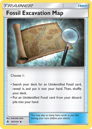 Fossil Excavation Map (107/131) Reverse Holofoil [SM: Forbidden Light] Pokemon Single Pokémon