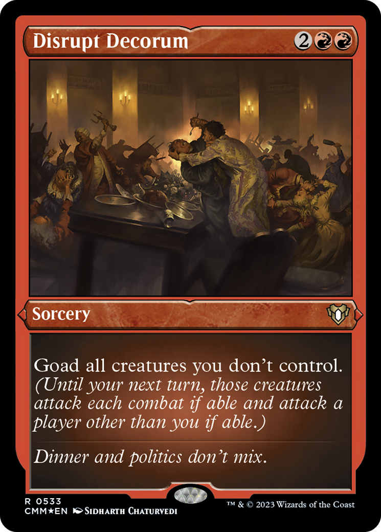 Disrupt Decorum (CMM-533) [Commander Masters] Etched Foil MTG Single Wizards of the Coast