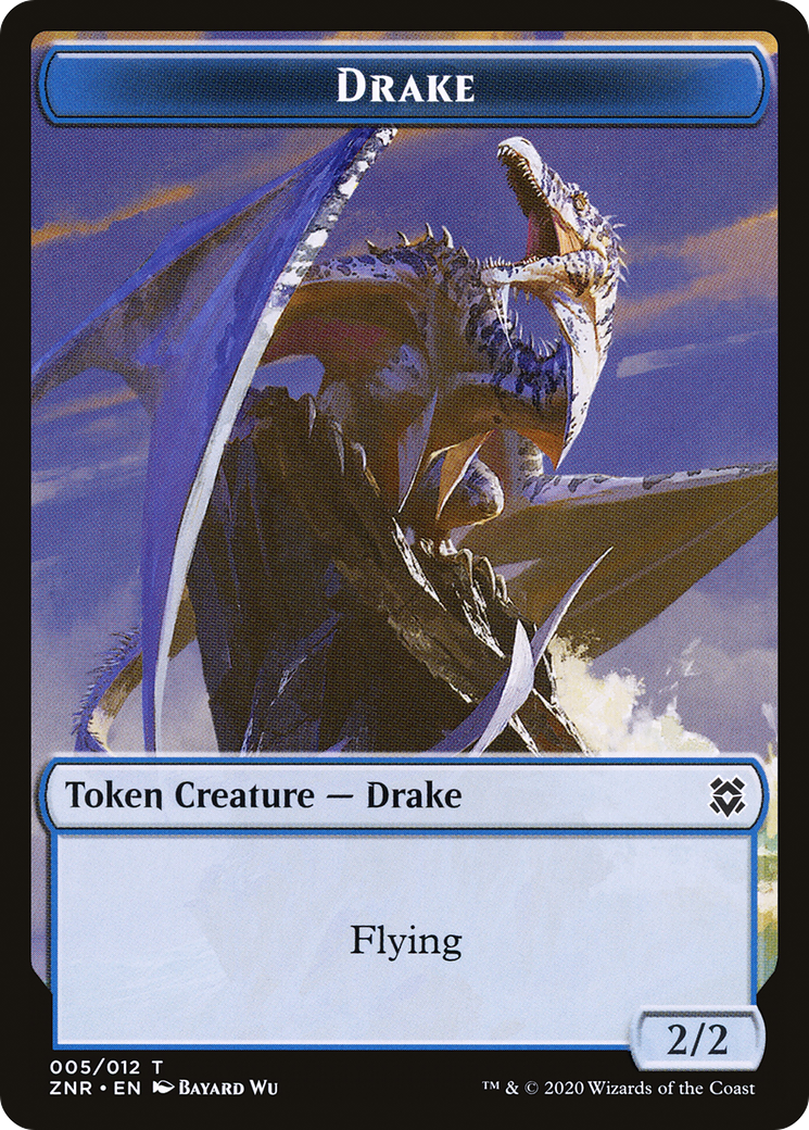 Drake (TZNR-005) [Tokens] Zendikar Rising Tokens Foil MTG Single Wizards of the Coast