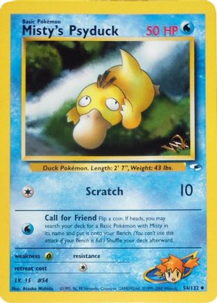 Misty's Psyduck [W Stamped] (54) [Promos: WoTC Promo] Pokemon Single Pokémon