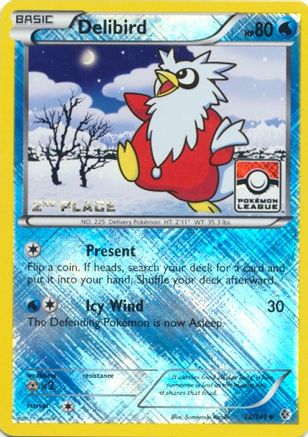 Delibird - 38/149 (Pokemon League) [2nd Place] () Reverse Holofoil [Promos: League & Championship Cards] Pokemon Single Pokémon