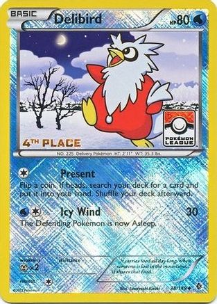 Delibird - 38/149 (Pokemon League) [4th Place] () Reverse Holofoil [Promos: League & Championship Cards] Pokemon Single Pokémon
