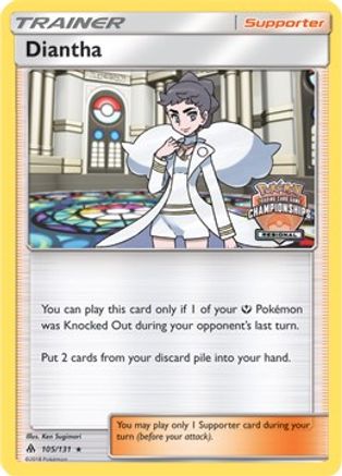 Diantha - 105/131 (Regional Championships) Reverse Holofoil [Promos: League & Championship Cards] Pokemon Single Pokémon