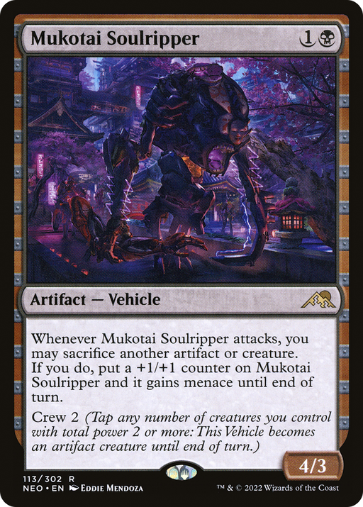 Mukotai Soulripper (NEO-113) [Kamigawa: Neon Dynasty] Foil MTG Single Wizards of the Coast